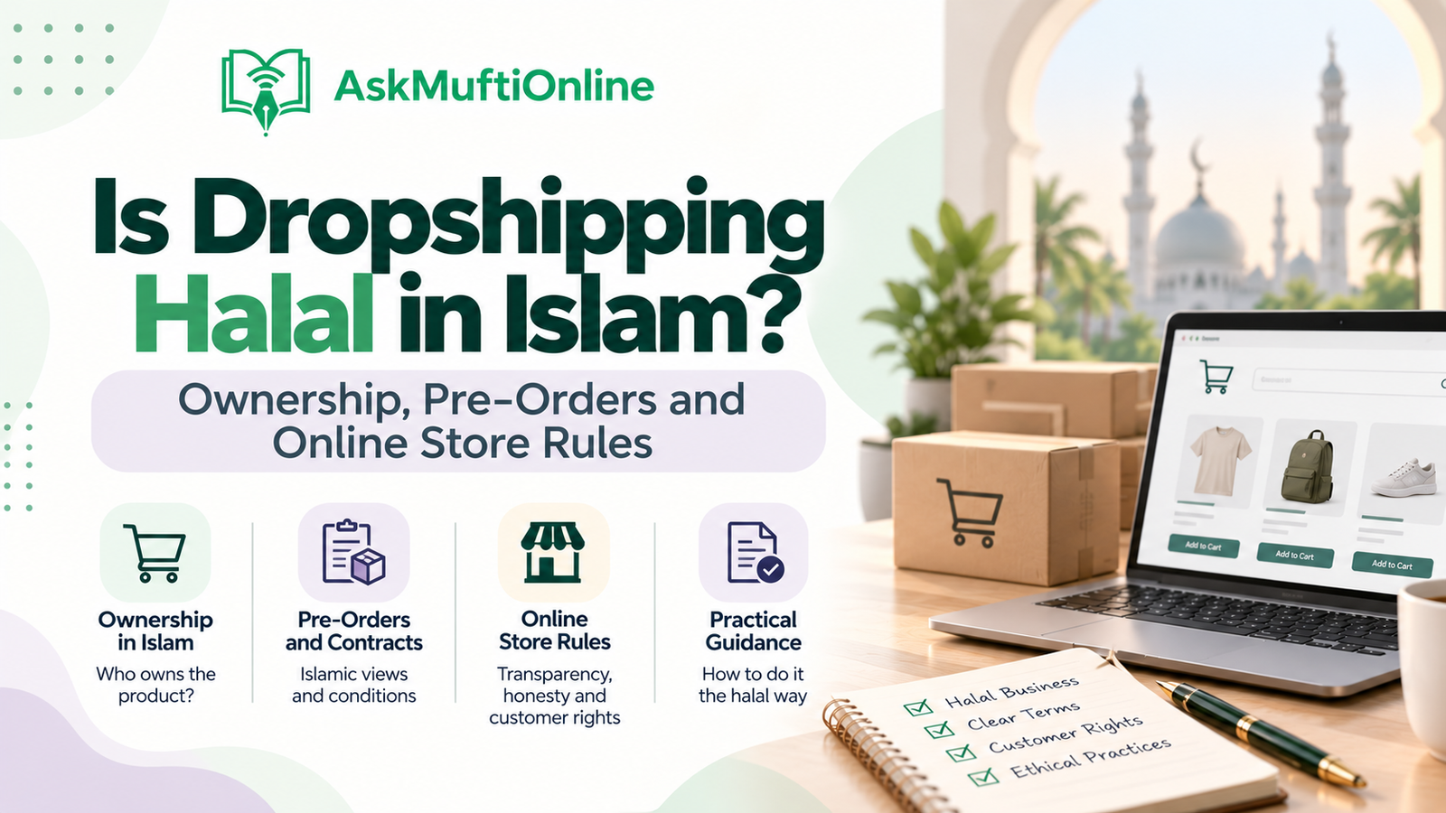 Is Dropshipping Halal in Islam? Ownership, Pre-Orders and Online Store Rules